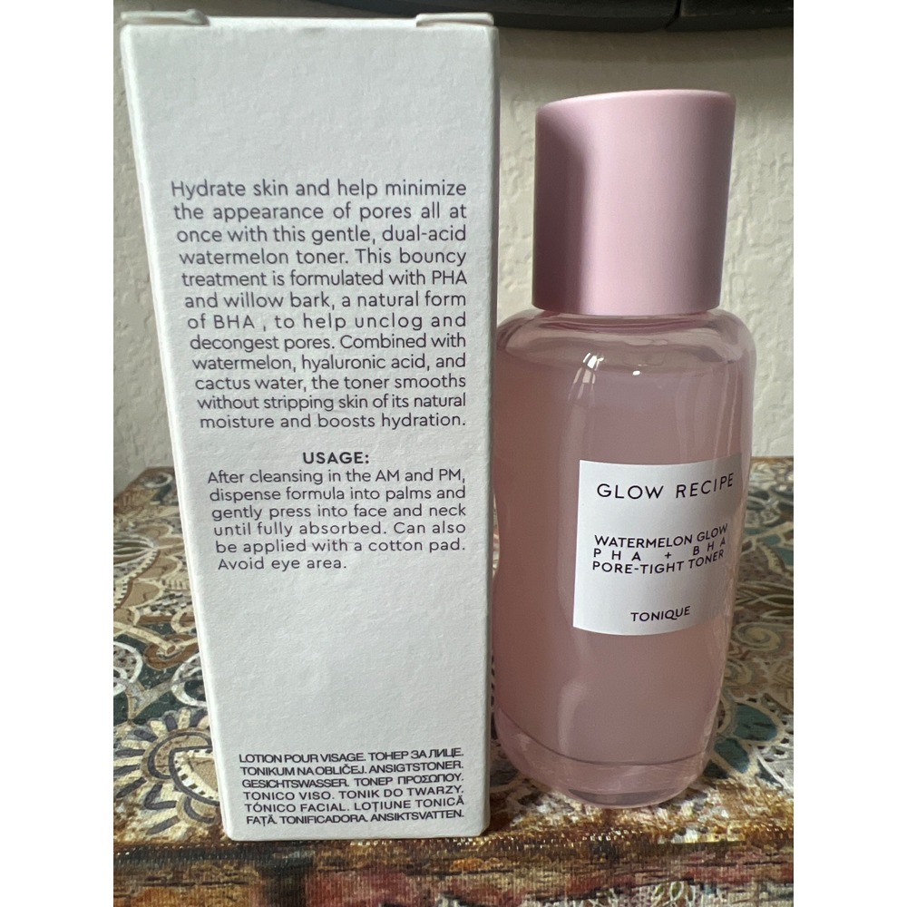 Glow Recipe Watermelon Glow PHA + BHA Pore-Tight Toner Mini 40ml 1.35 fl oz - Picture 3 of 3